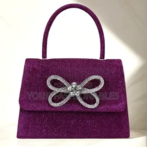 Pretty Bow Embellished Clutch Bag