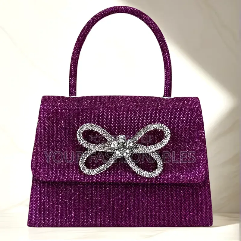 Pretty Bow Embellished Clutch Bag
