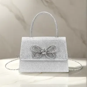 Pretty Bow Embellished Clutch Bag