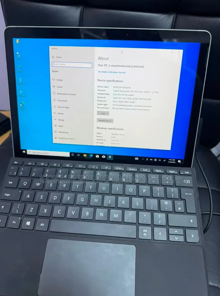 Laptop Microsoft Surface Go 2 8GB Intel Pentium SSD 128GB