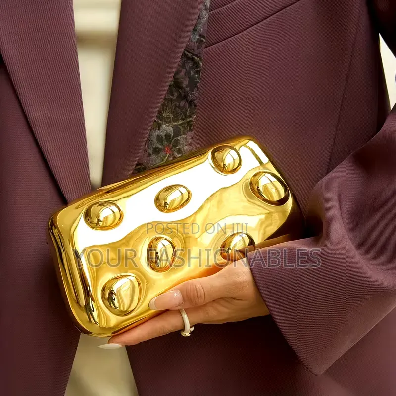 Acrylic Pebbles Party Clutch Purse