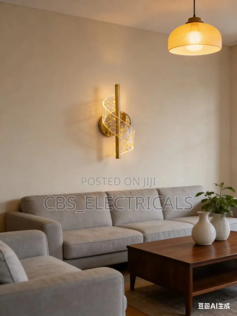 Nordic Spiral Ribbon Acrylic LED Wall Bracket Light