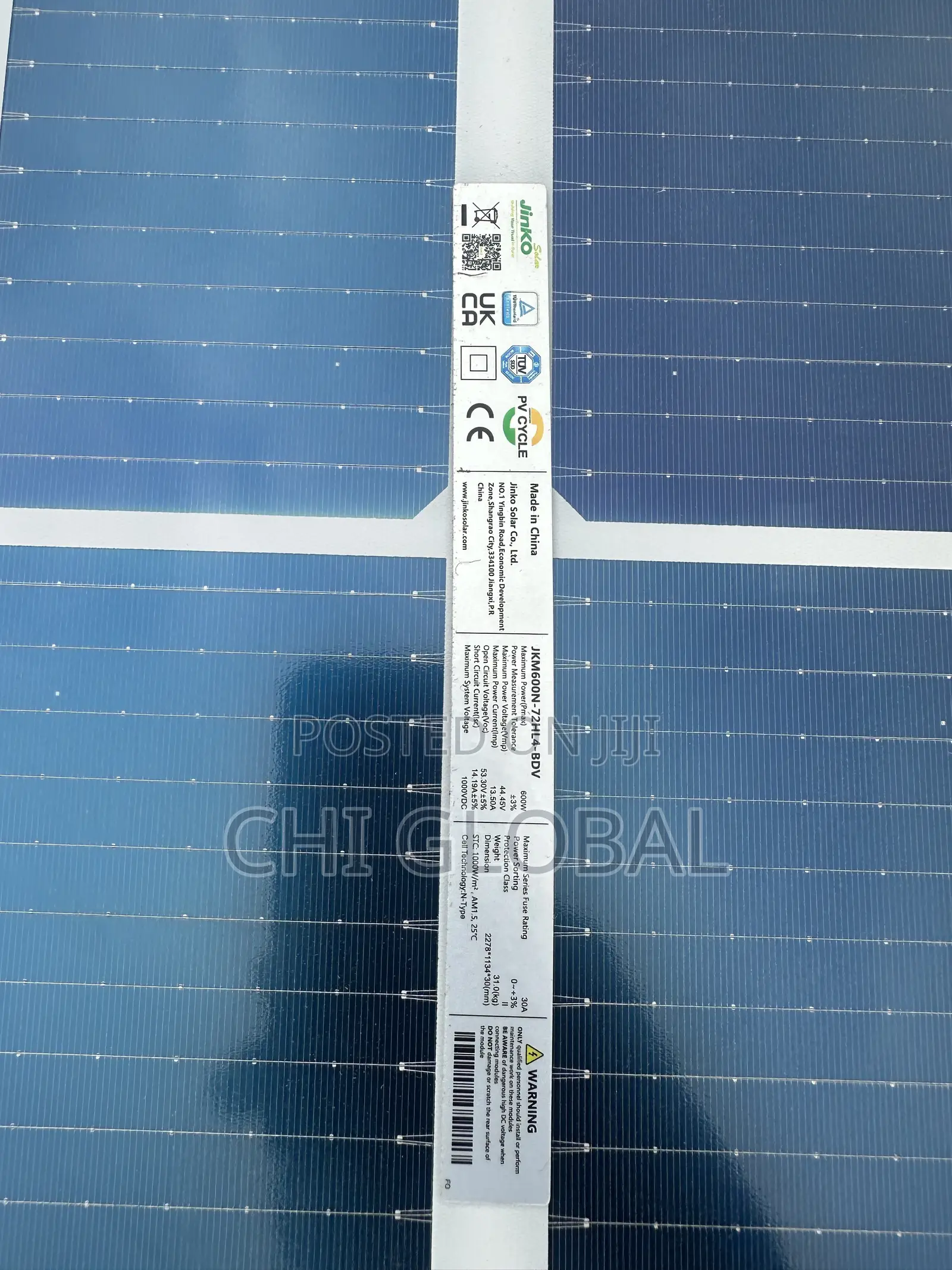 Jinko 600w Solar Panel