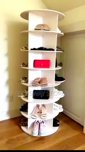 Rotating Shoe Rack Tower
