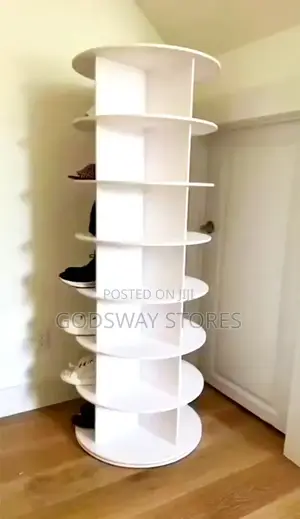 Rotating Shoe Rack Tower