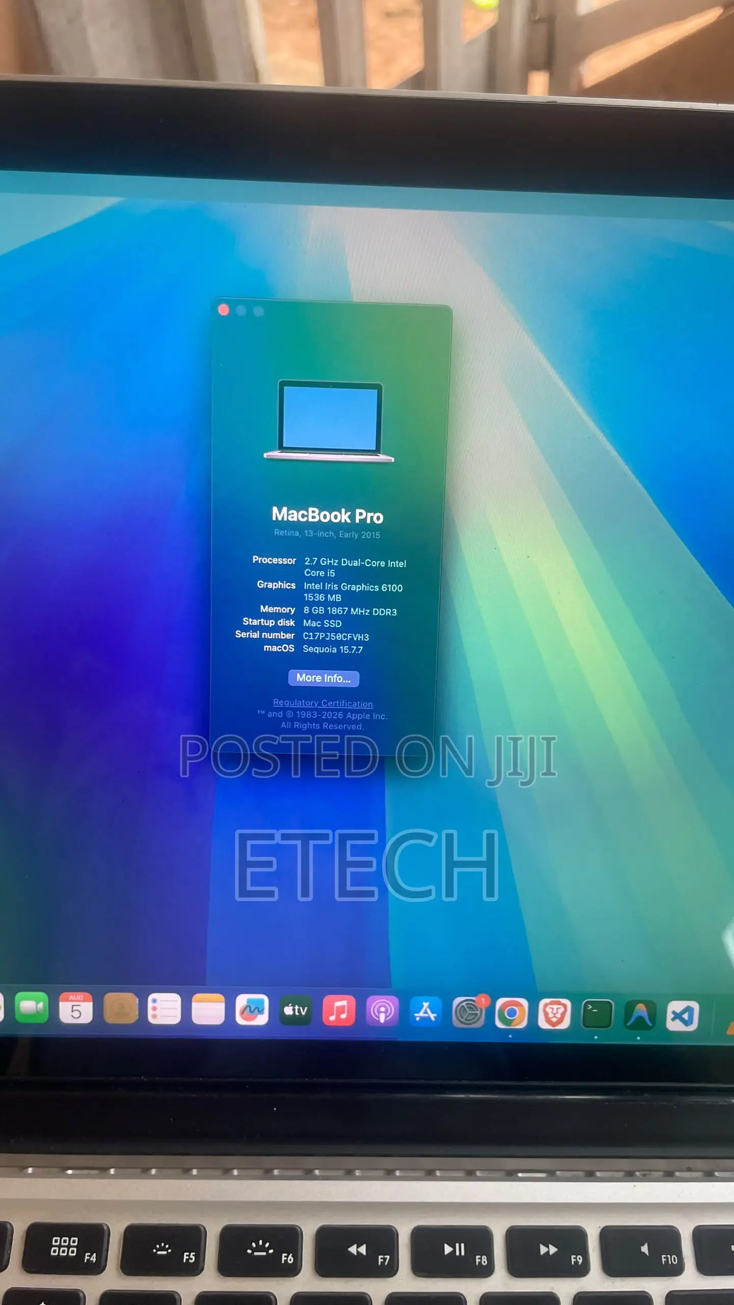 Laptop Apple MacBook Pro 2015 8GB Intel Core i5 SSD 256GB