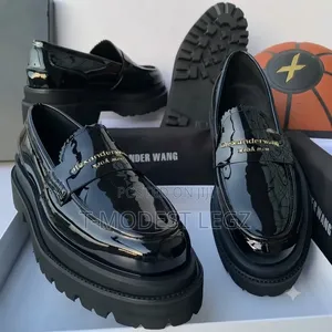 Luxury Alexander Wang Glossy Leather Men's Loafers