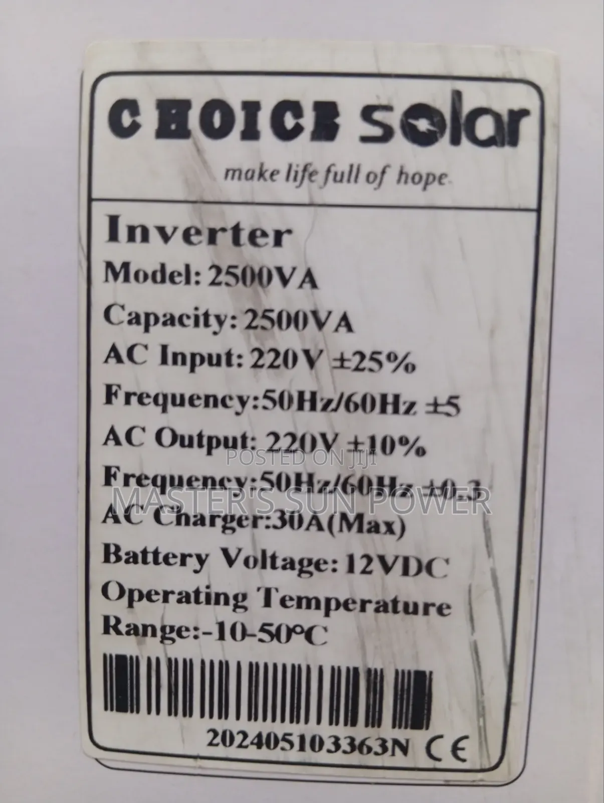 2.5kva Choice Inverter