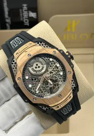 Automatic Quality Luxury Hublot Rubber Wristwatch