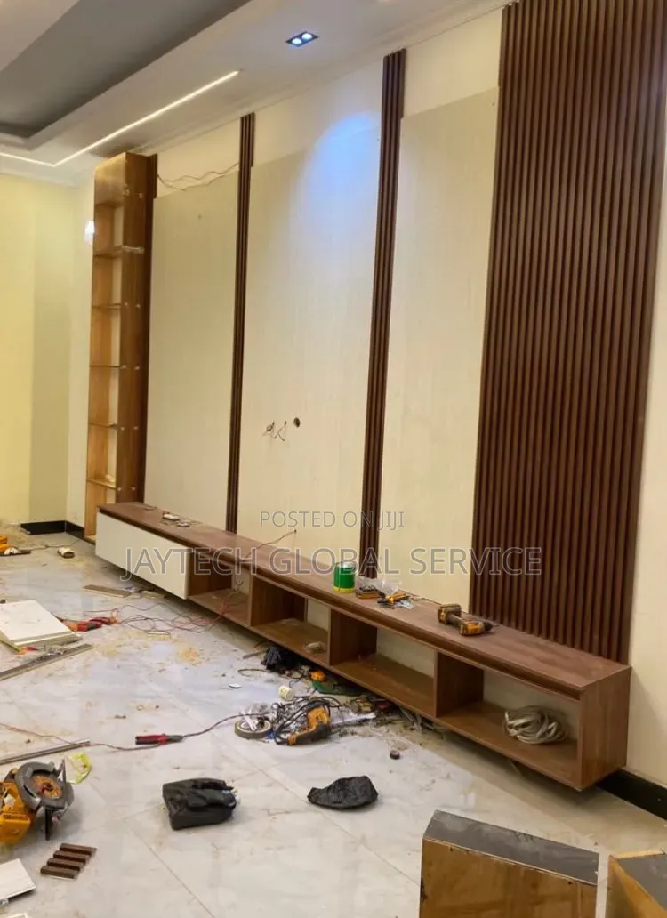 TV Console With Glossy Board
