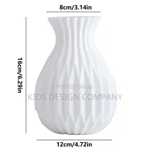 Luxury Sculptural Ribbed Plastic Vase