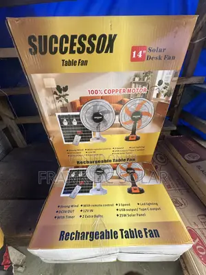Successox Table Fan 14” Solar Desk Fan
