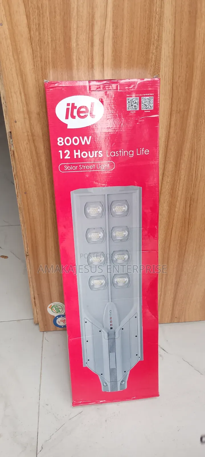 800w Solar Flood Light With External Panel