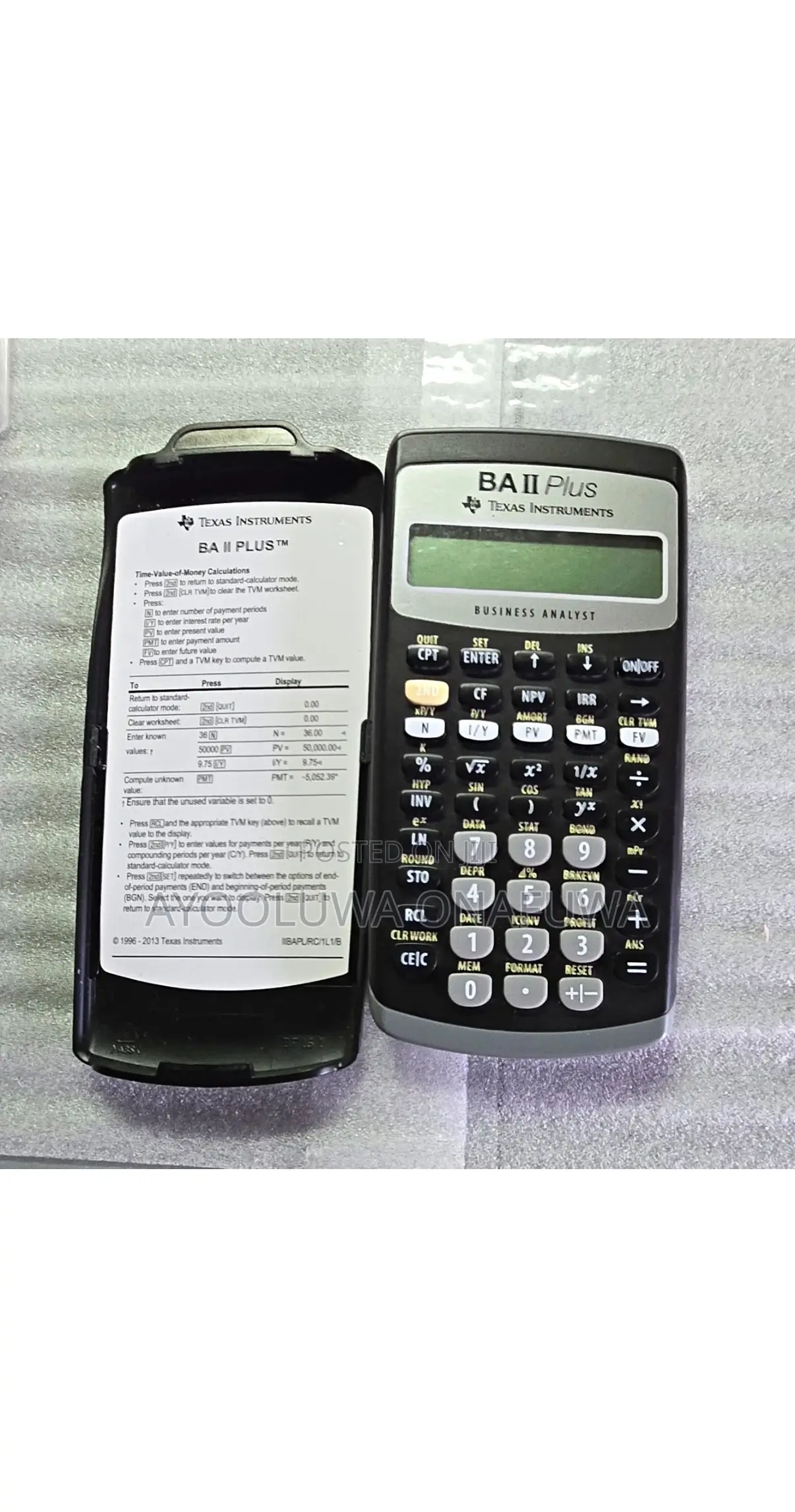 Texas Instrument BA II Plus Financial Calculator