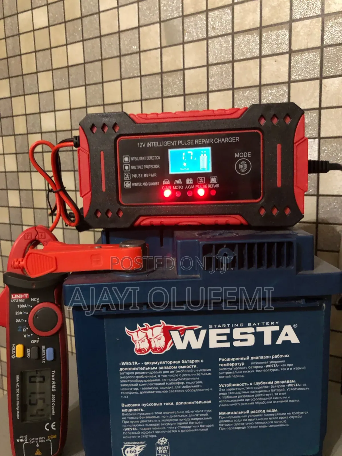 Car 6a 12v LCD Battery Charger