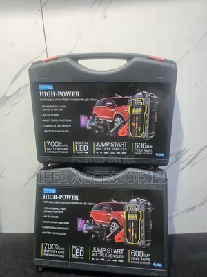 Konfulon High-Power Portable Jump Starter, Power Bank, Led Torch