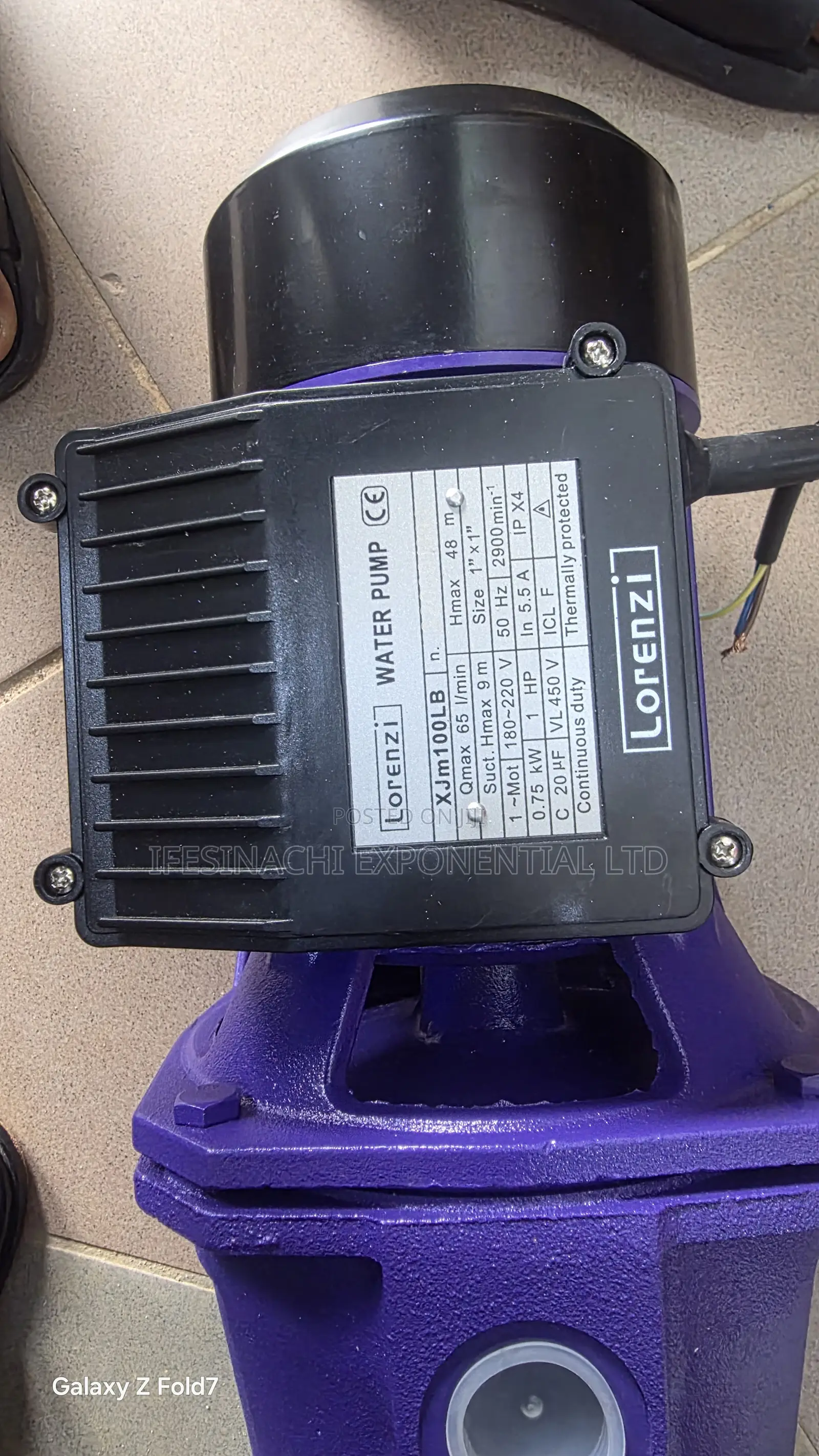 1hp Lorezi Surface Self Priming Pump