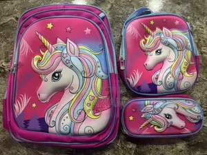 3-in-1 Kids Unicorn School Bag Set – Backpack, Lunch Bag Pencil Case