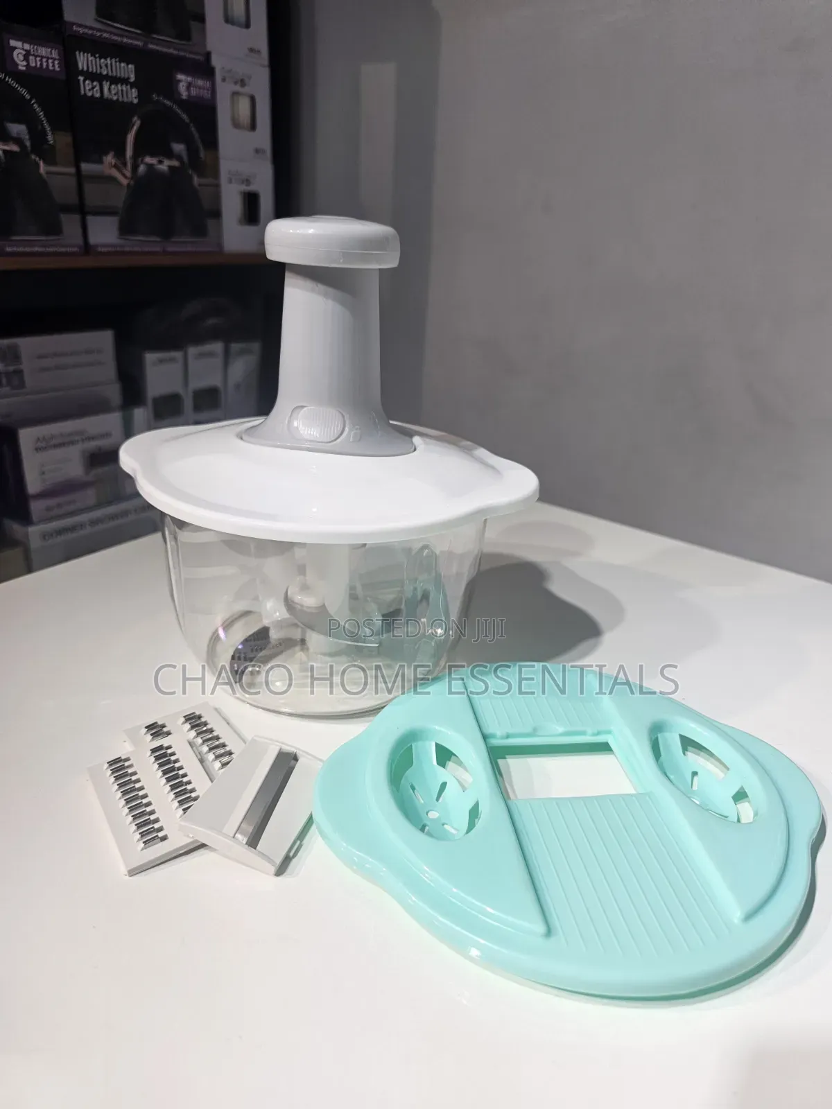 Manual Hand Press Food Processor Vegetable Chopper - 2L