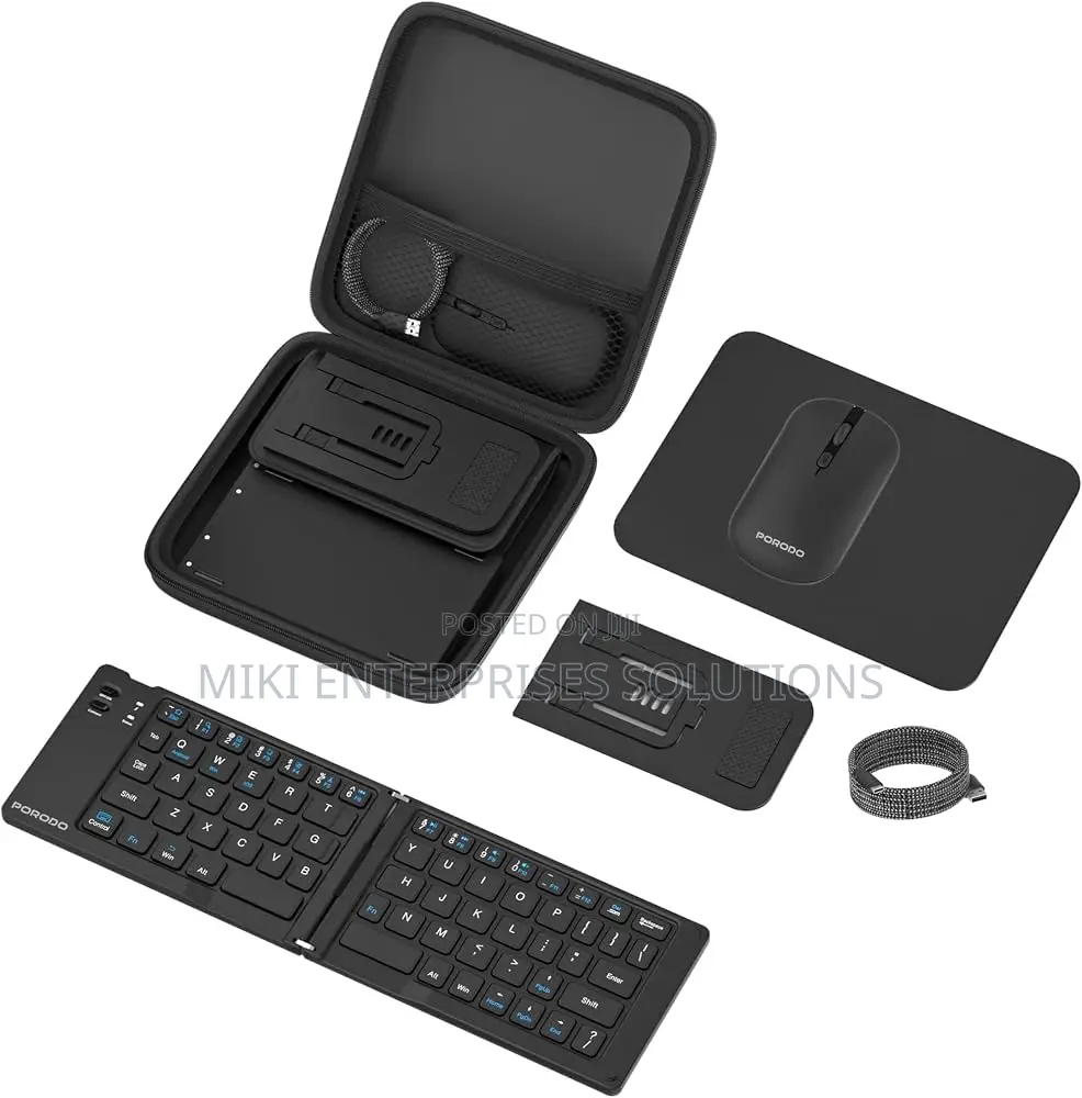 Porodo 6-in-1 Keyboard Mouse Set - Black