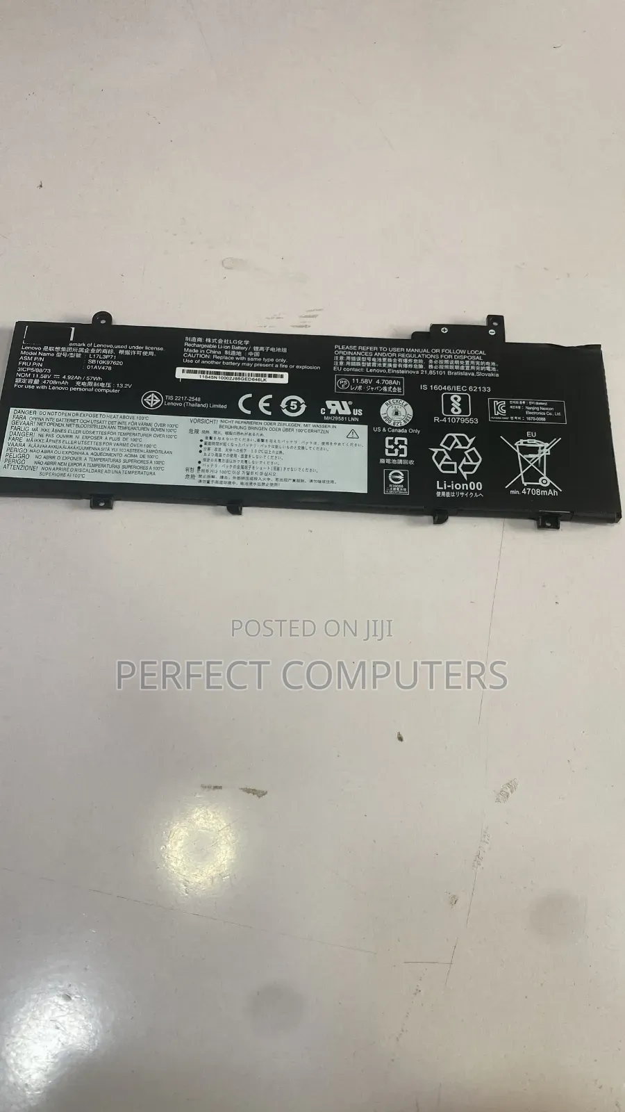 Original Lenovo Laptop Battery (Model: L17L3P71)