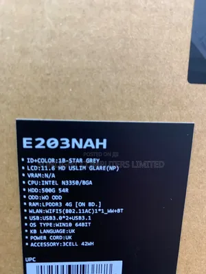 New Laptop Asus E203NAH 4GB Intel Celeron HDD 500GB