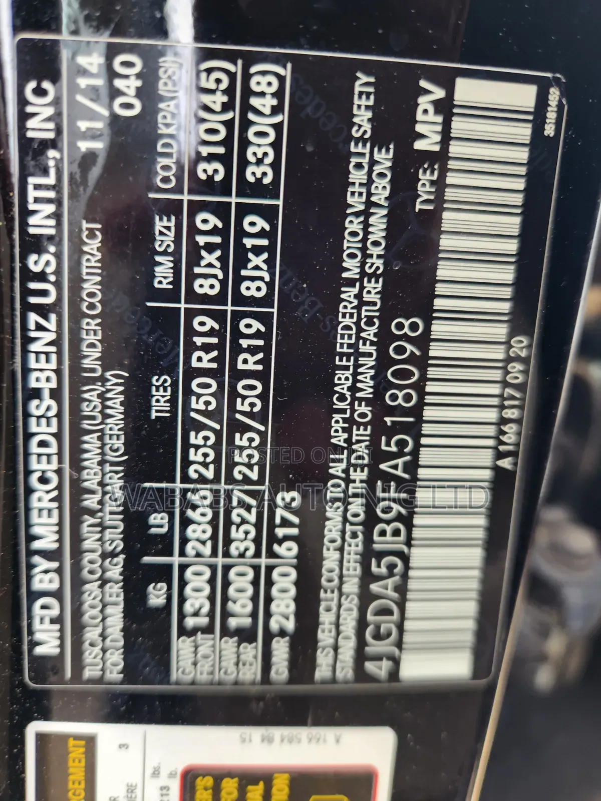 Mercedes-Benz M Class 2015 Black