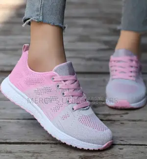 Women's Breathable Mesh Lace -Up Sneakers With Cushioned Sole