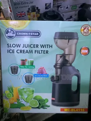 Crown Star Slow Juicer With Ice Cream Filter