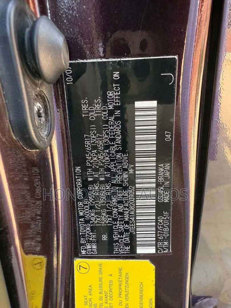 Toyota Highlander 2008 Black