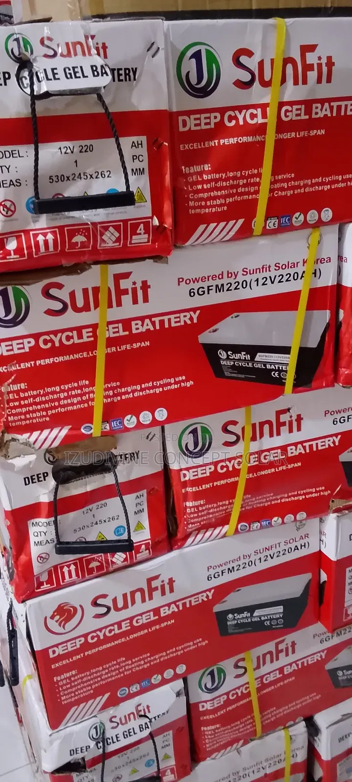 220ah 12v Sunfit Gel Battery