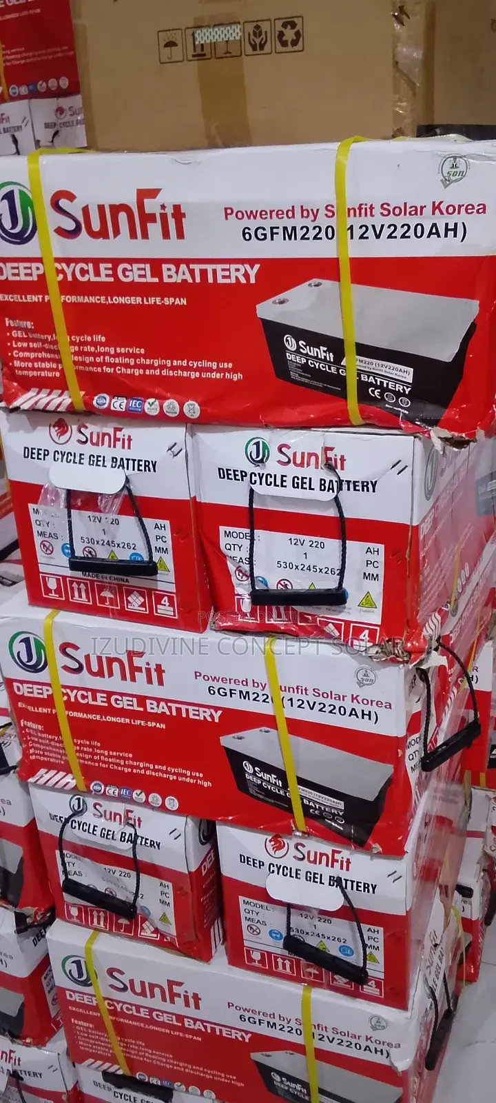 220ah 12v Sunfit Gel Battery