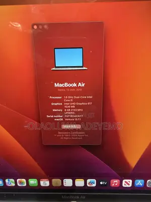 Laptop Apple MacBook Air 2018 8GB Intel Core i5 SSD 128GB
