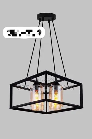 Black Metal Cage Pendant Light