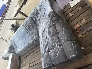 Modern Gray L-Shape Sofa Crafted With High-Quality Velvet F