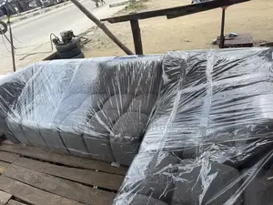 Modern Gray L-Shape Sofa Crafted With High-Quality Velvet F