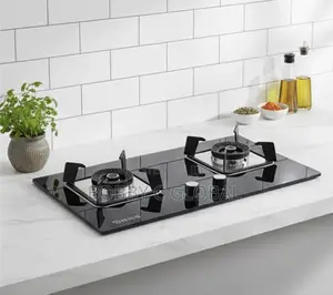 Polystar 2 Burner Built-in Gas Hob – Black Tempered Glass