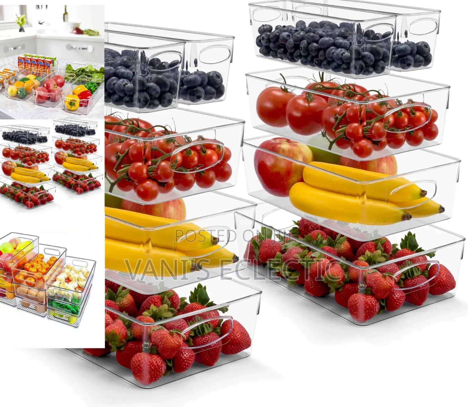 Acrylic Refrigerator Organizer Bin