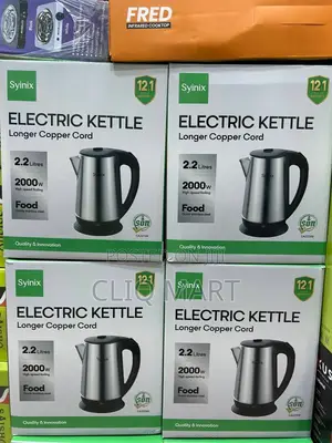 Syinix Electric Kettle 2.2L - 2000W Fast Boil Stainless Steel Kettle