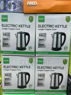 Syinix Electric Kettle 2.2L - 2000W Fast Boil Stainless Steel Kettle
