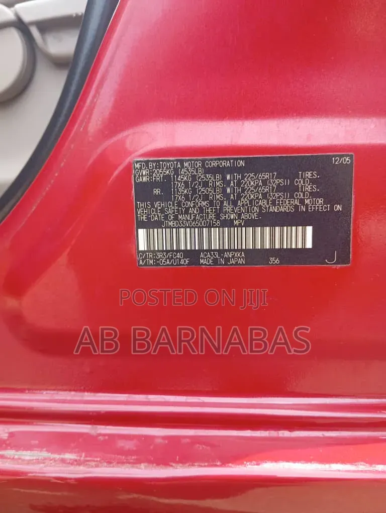 Toyota RAV4 2008 Red