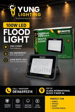 100W Waterproof LED Flood Light Super Bright Outdoor Security Light