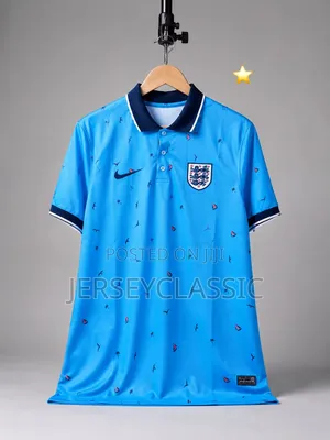 England Nike Polo Shirts (Black Anchor Blue Pattern) – Brand New
