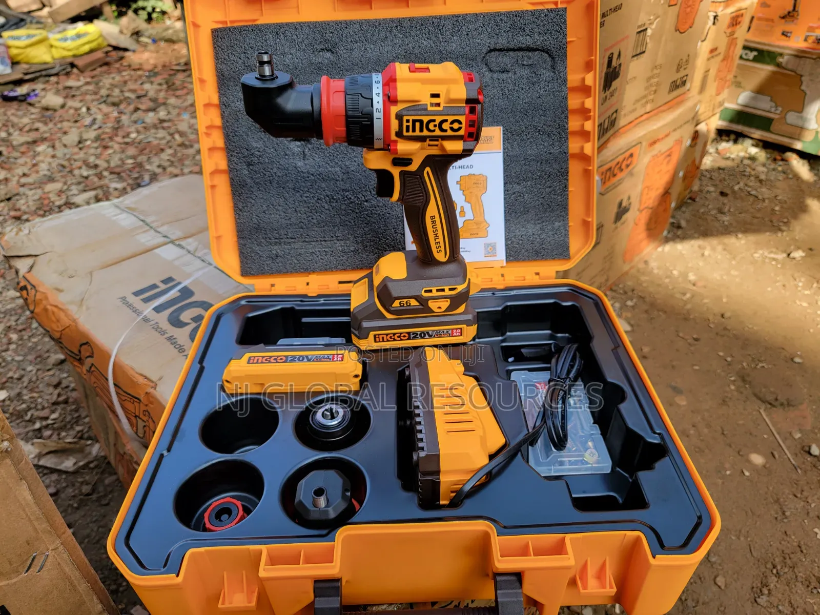Cordless Multi-Head Drill Driver Ingco 20v