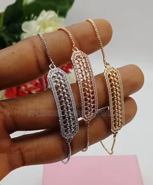 Non Tarnish 3-Tone Adjustable CZ Zirconia Bracelets for Women