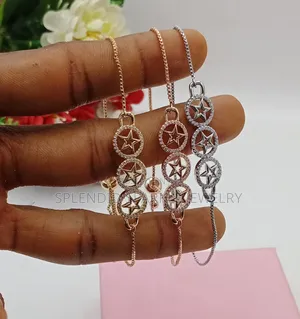 Non Tarnish 3-Tone Adjustable CZ Zirconia Bracelets for Women