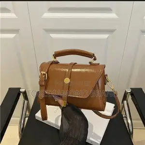 Pure Button Leather Bag