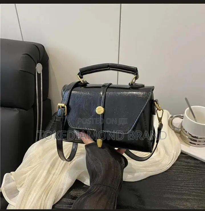Pure Button Leather Bag