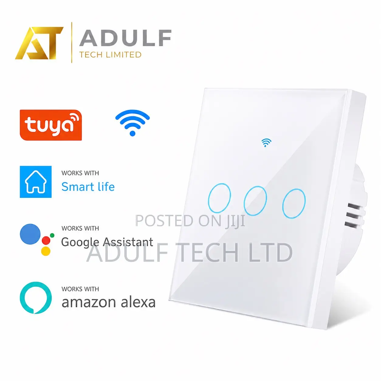 3 Gang Smart Touch Wi-Fi / Remote / App Controlled Switch