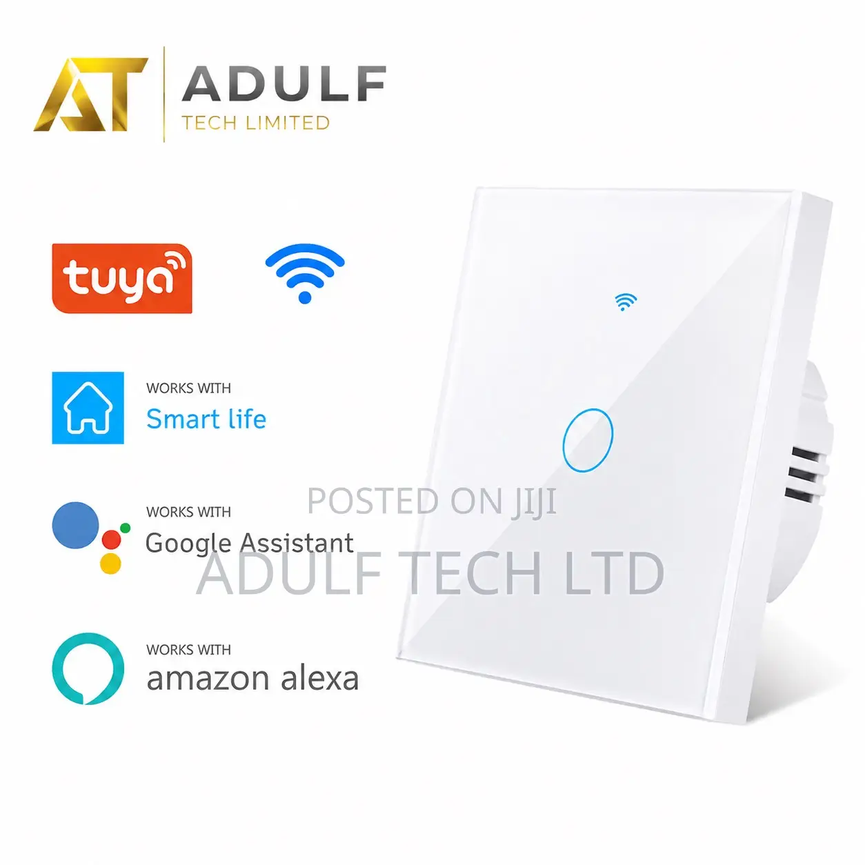 1-Gang Smart Touch Wi-Fi Switch | App Remote Control